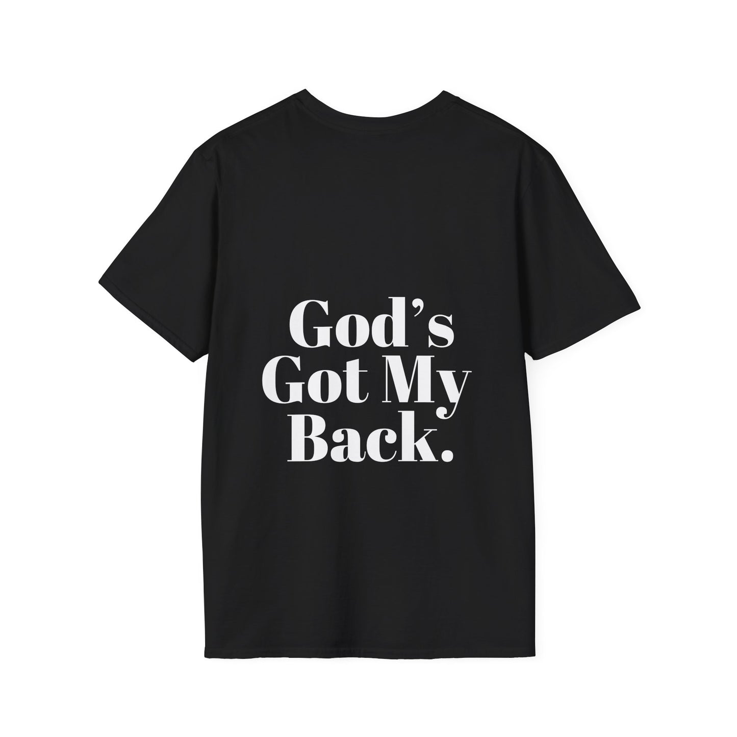 God's Got My Back Women's Relaxed/Plus Tshirt (White Back Logo) - Sweet Baby Jeez Teez