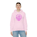 Mountains Women's Relaxed Hoodie (Hot Pink Logo) - Sweet Baby Jeez Teez