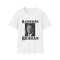 Raised on Reagan Men's Tshirt (Black Logo) - Sweet Baby Jeez Teez