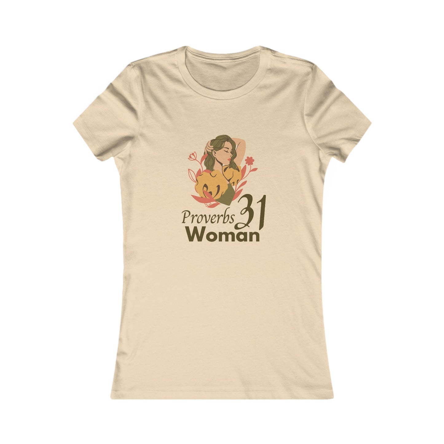 Proverbs 31 Portrait Women's Fitted Tshirt (Fall Colors Logo)