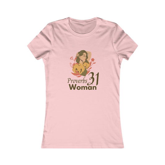 Proverbs 31 Portrait Women's Fitted Tshirt (Fall Colors Logo) - Sweet Baby Jeez Teez