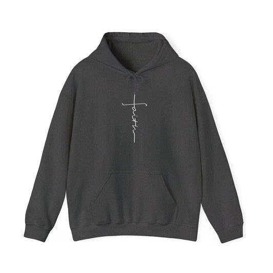 Cross Made From Faith Women's Hoodie (White) - Sweet Baby Jeez Teez