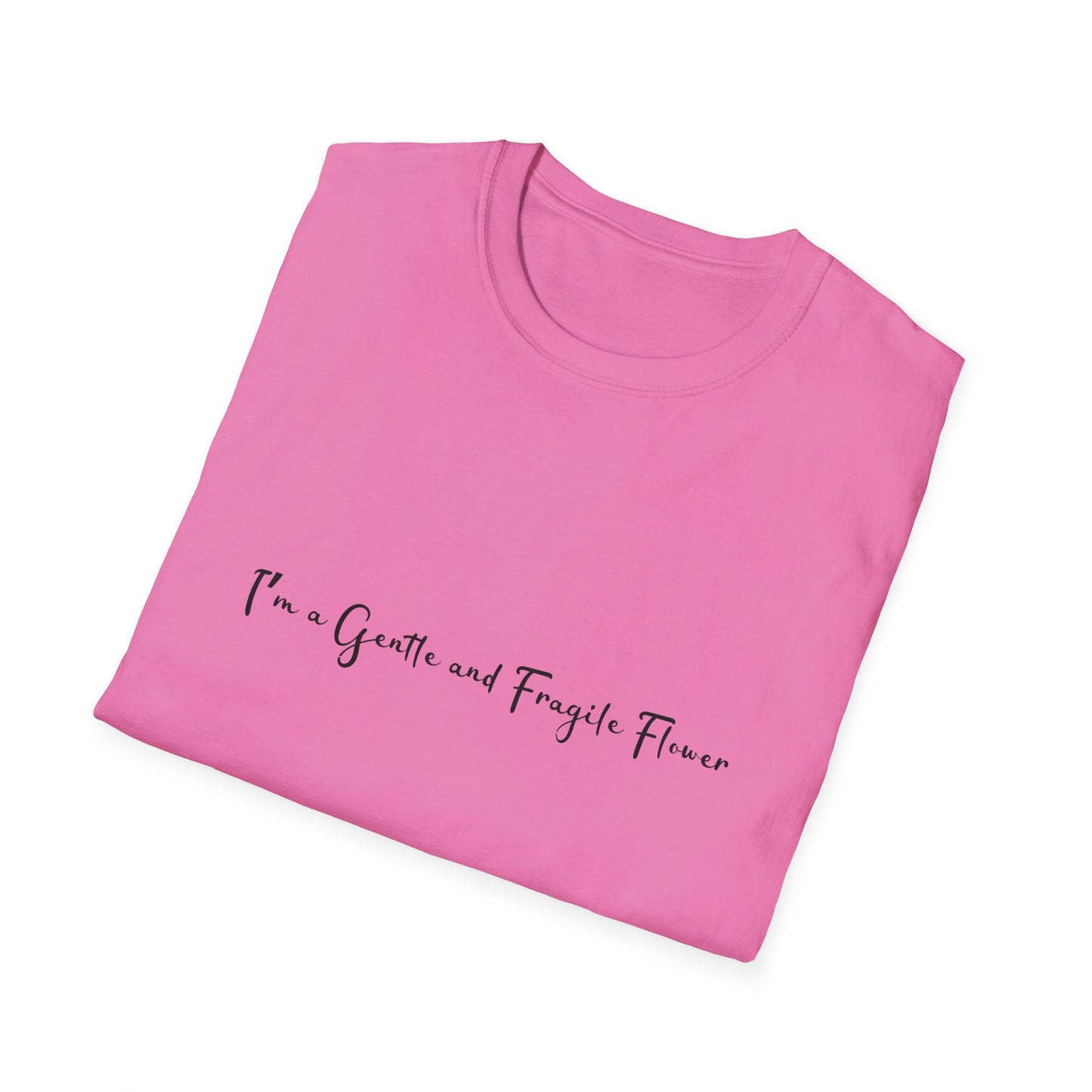 Fragile Flower Womens Relaxed/Plus Tshirt (FP Black Logo)