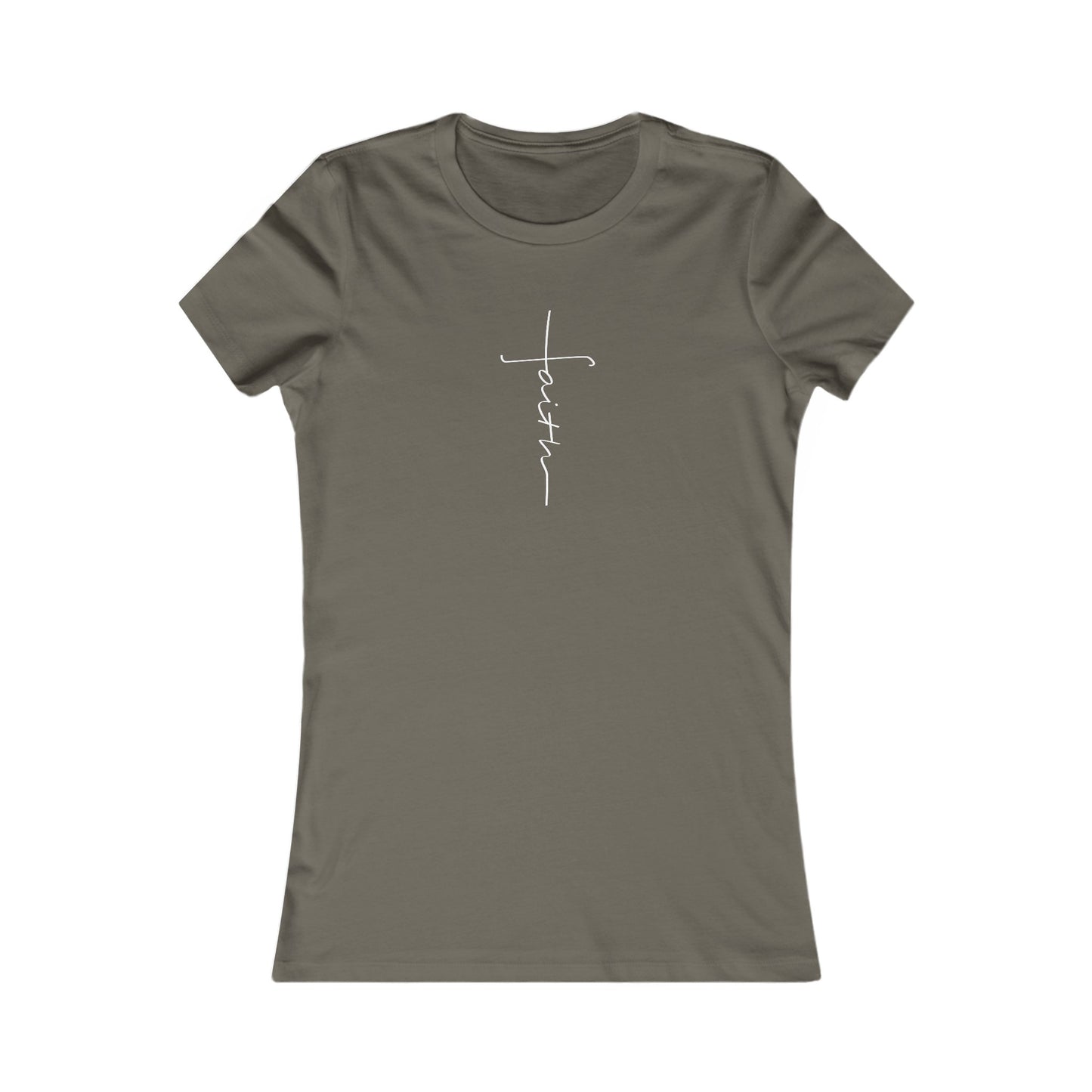 Cross Made From Faith Women's Fitted Tshirt (White)