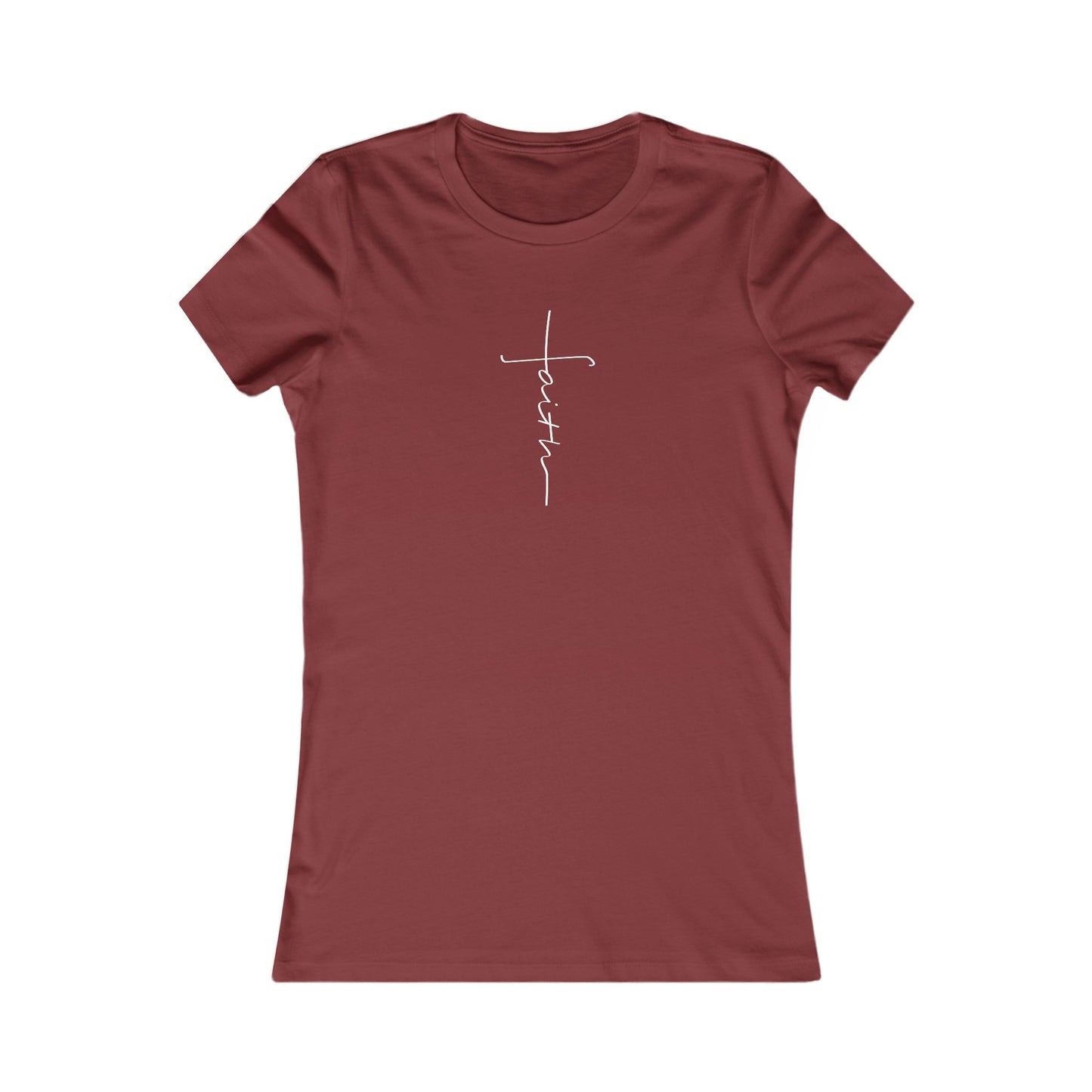 Cross Made From Faith Women's Fitted Tshirt (White)