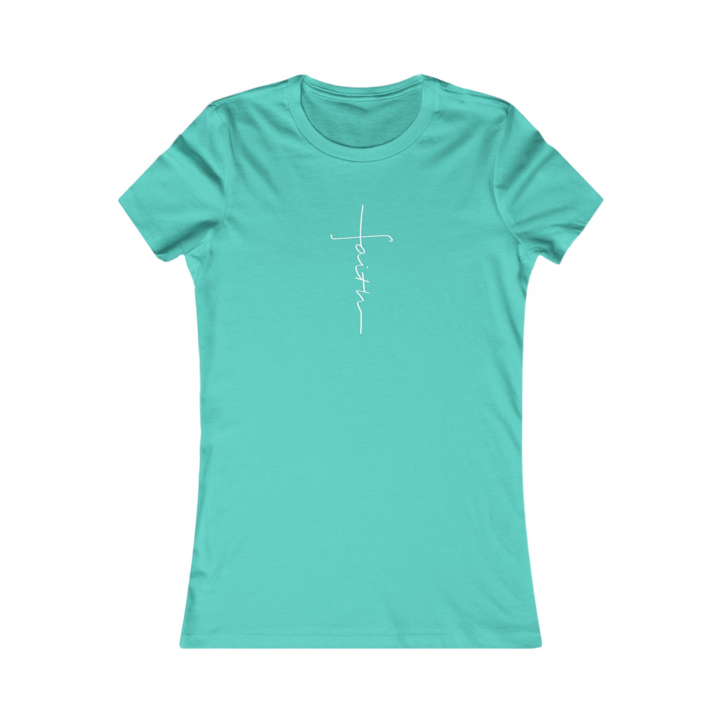 Cross Made From Faith Women's Fitted Tshirt (White)