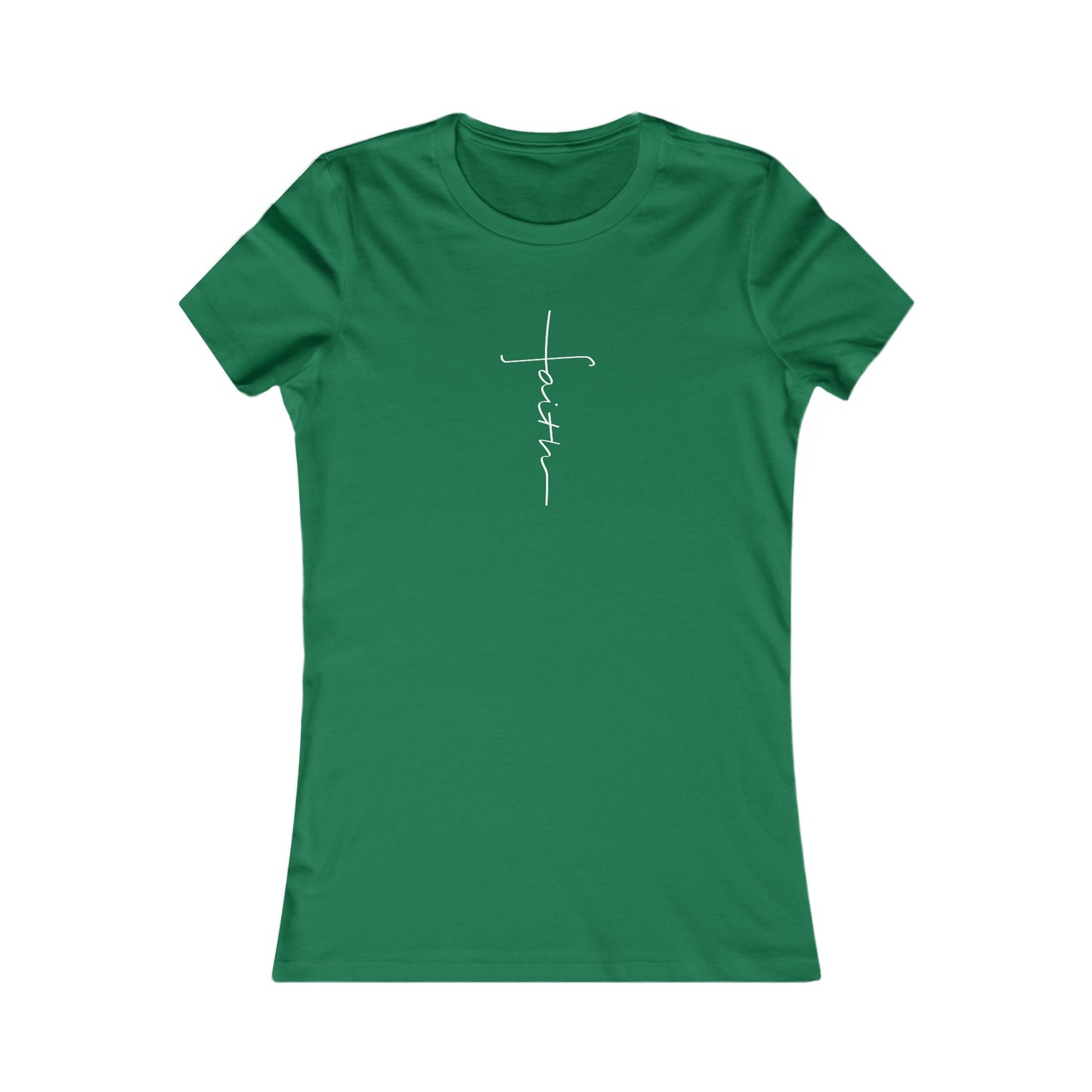 Cross Made From Faith Women's Fitted Tshirt (White)