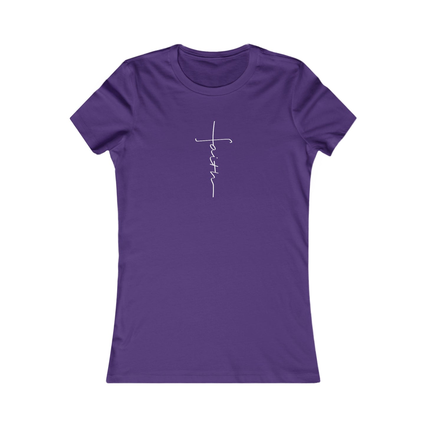 Cross Made From Faith Women's Fitted Tshirt (White)