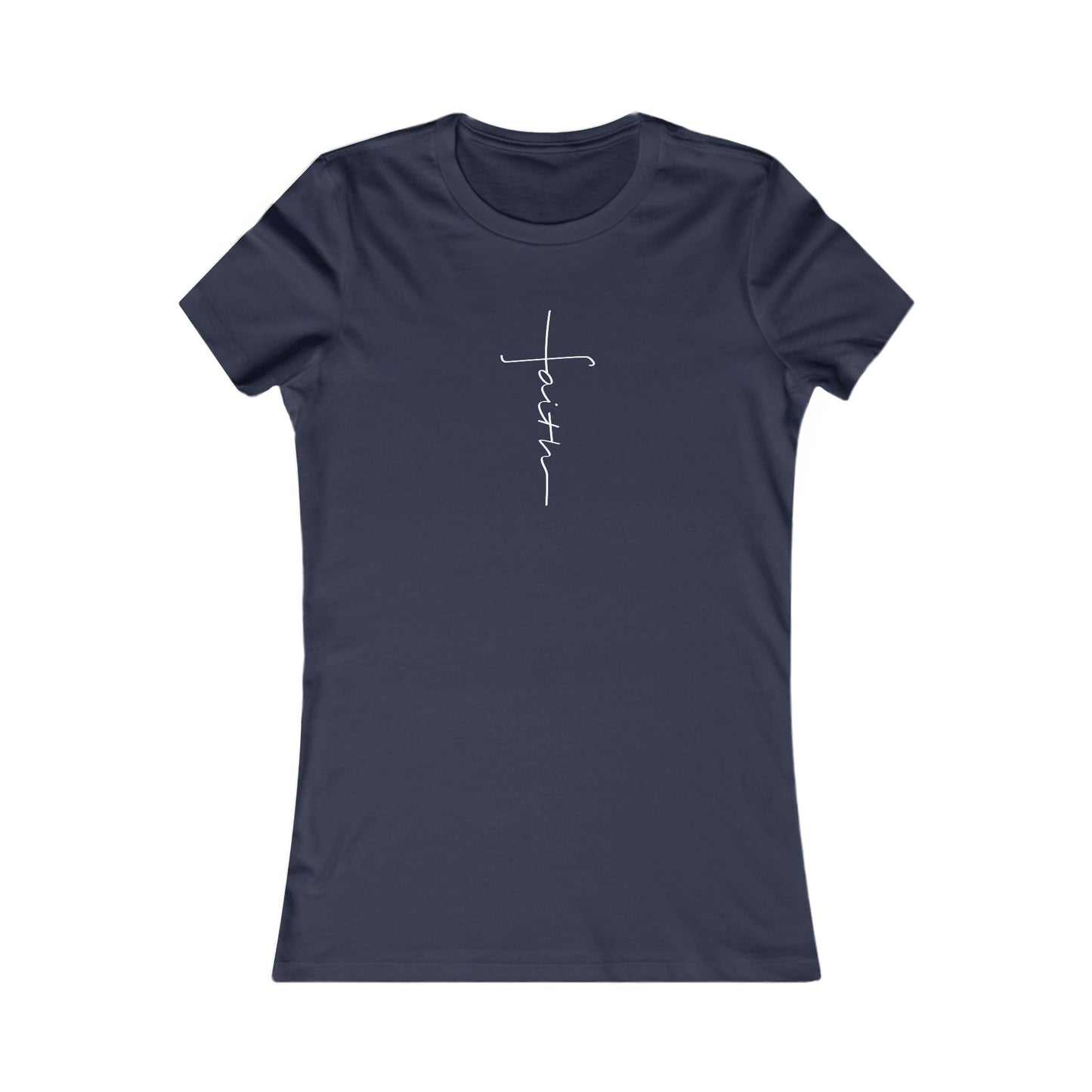 Cross Made From Faith Women's Fitted Tshirt (White)