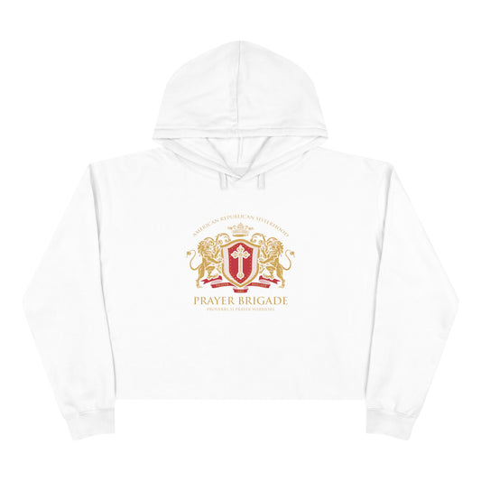 ARS Prayer Brigade Crop Hoodie (Gold/Red Logo)