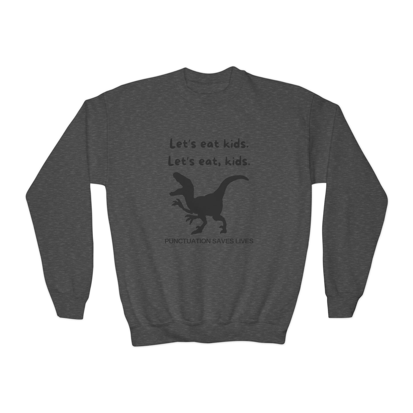 Let's Eat Kids Boys Sweatshirt (Black Logo)