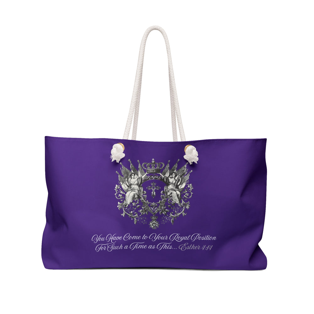 Copy of ARS/ FoRe! - Esther 4:14 Inspirational Weekender Bag (Purple)