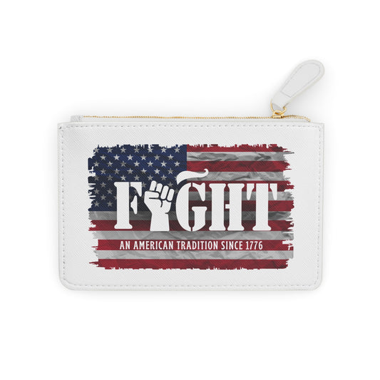 Fight Flag Mini Clutch Bag (White) - Sweet Baby Jeez Teez