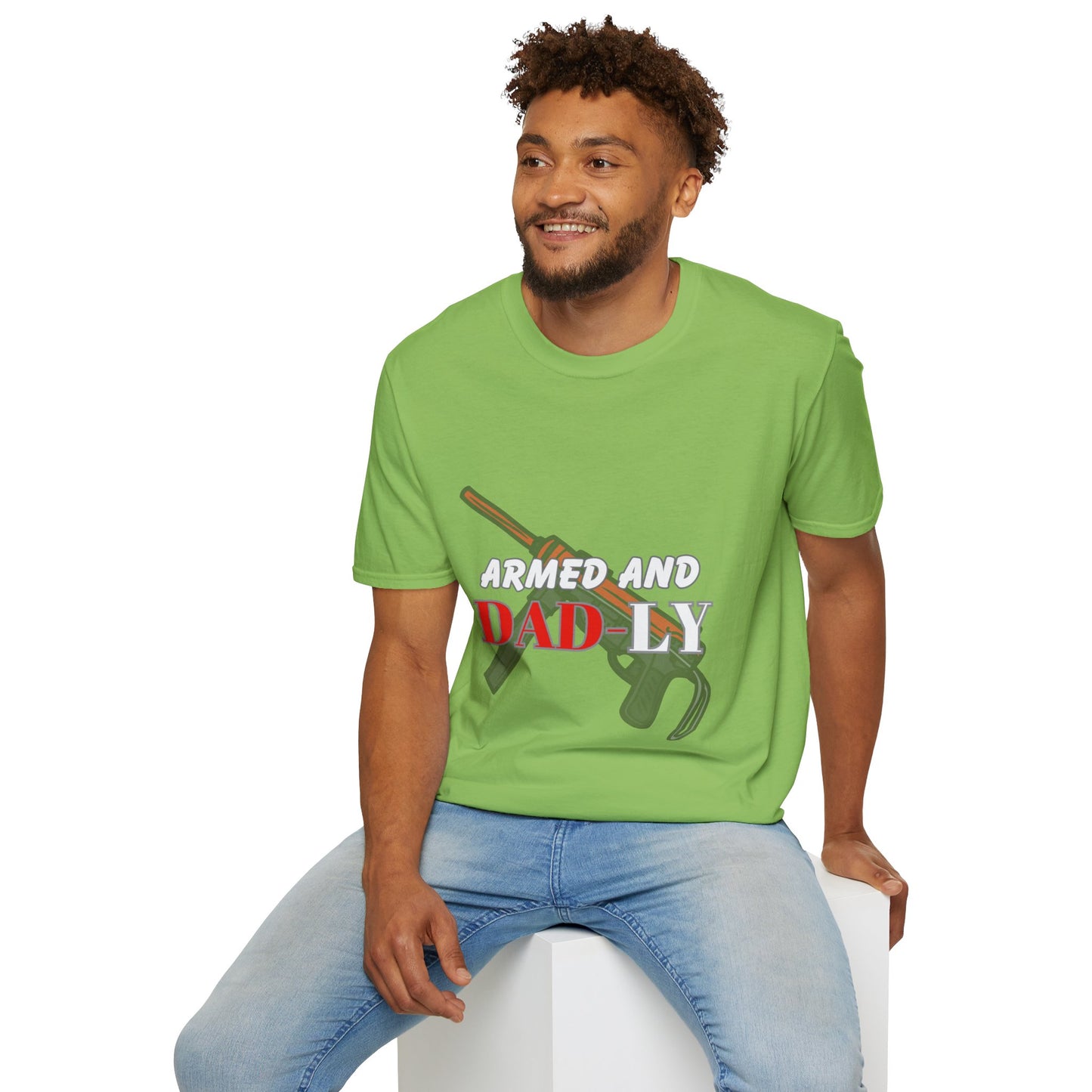 Armed and Dad-ly Men's Tshirt - Sweet Baby Jeez Teez