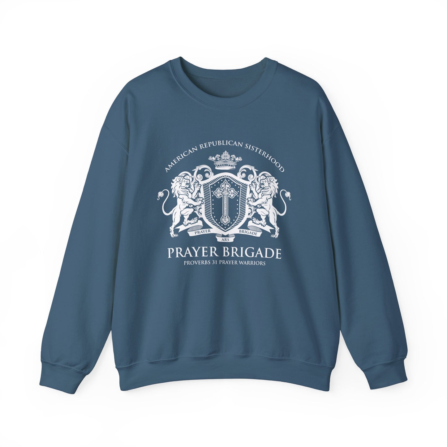 Prayer Brigade UUNISEX Sweatshirt - Scripture Inspired Design (White Logo)