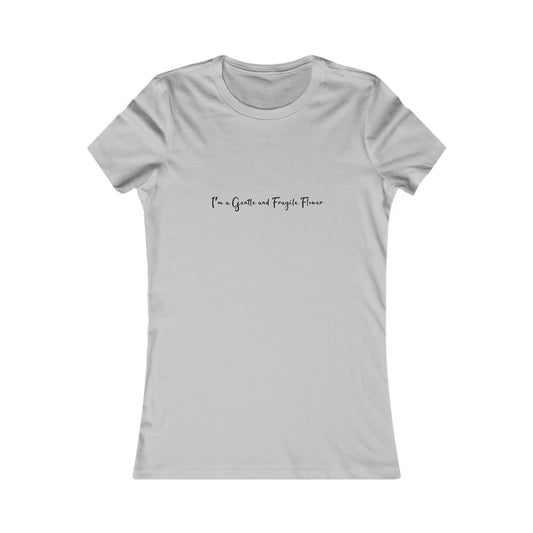 Fragile Flower Womens Fitted Tshirt (FP Black Logo)