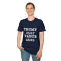 Trump/Vance Men's Tshirt (White Logo) - Sweet Baby Jeez Teez