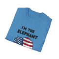 Elephant in Room Cartoon Women's Relaxed/Plus Tshirt (Black Logo)