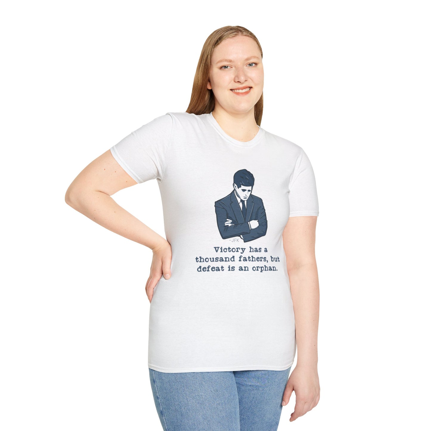 JFK Thousand Fathers Women's Relaxed/Plus Tshirt (IW Blues Logo) - Sweet Baby Jeez Teez