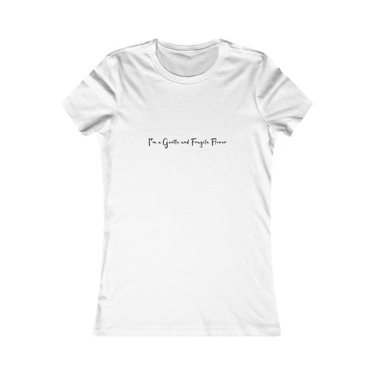 Fragile Flower Womens Fitted Tshirt (FP Black Logo)