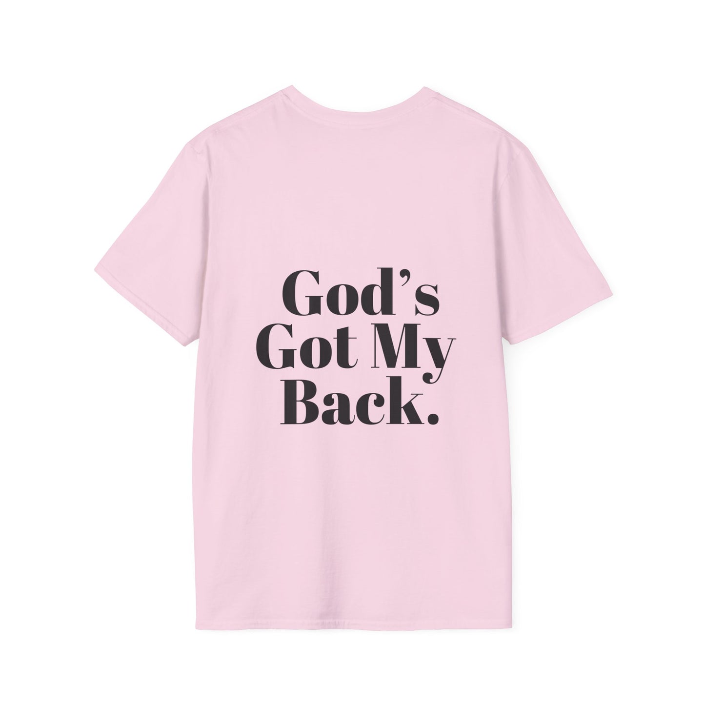 God's Got My Back Women's Relaxed/Plus Tshirt (Black Back Logo) - Sweet Baby Jeez Teez