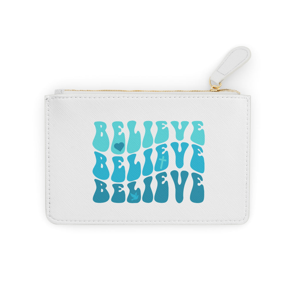 Believe x3 Mini Clutch Bag (Aqua Logo) - Sweet Baby Jeez Teez