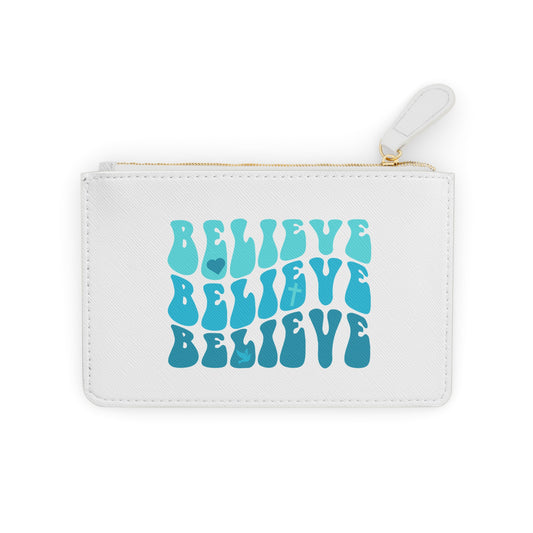 Believe x3 Mini Clutch Bag (Aqua Logo) - Sweet Baby Jeez Teez