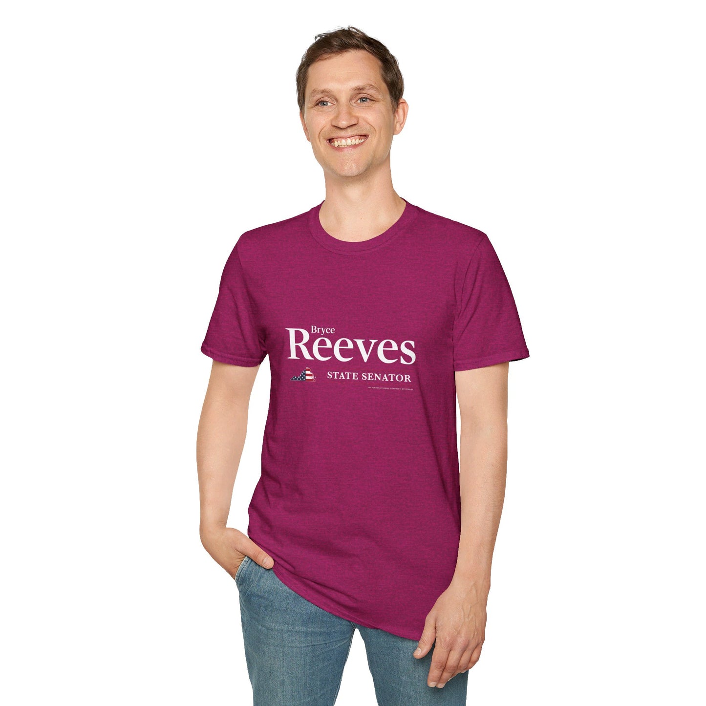 Senator Bryce Reeves Unisex Soft Tshirt (White Logo) - Sweet Baby Jeez Teez