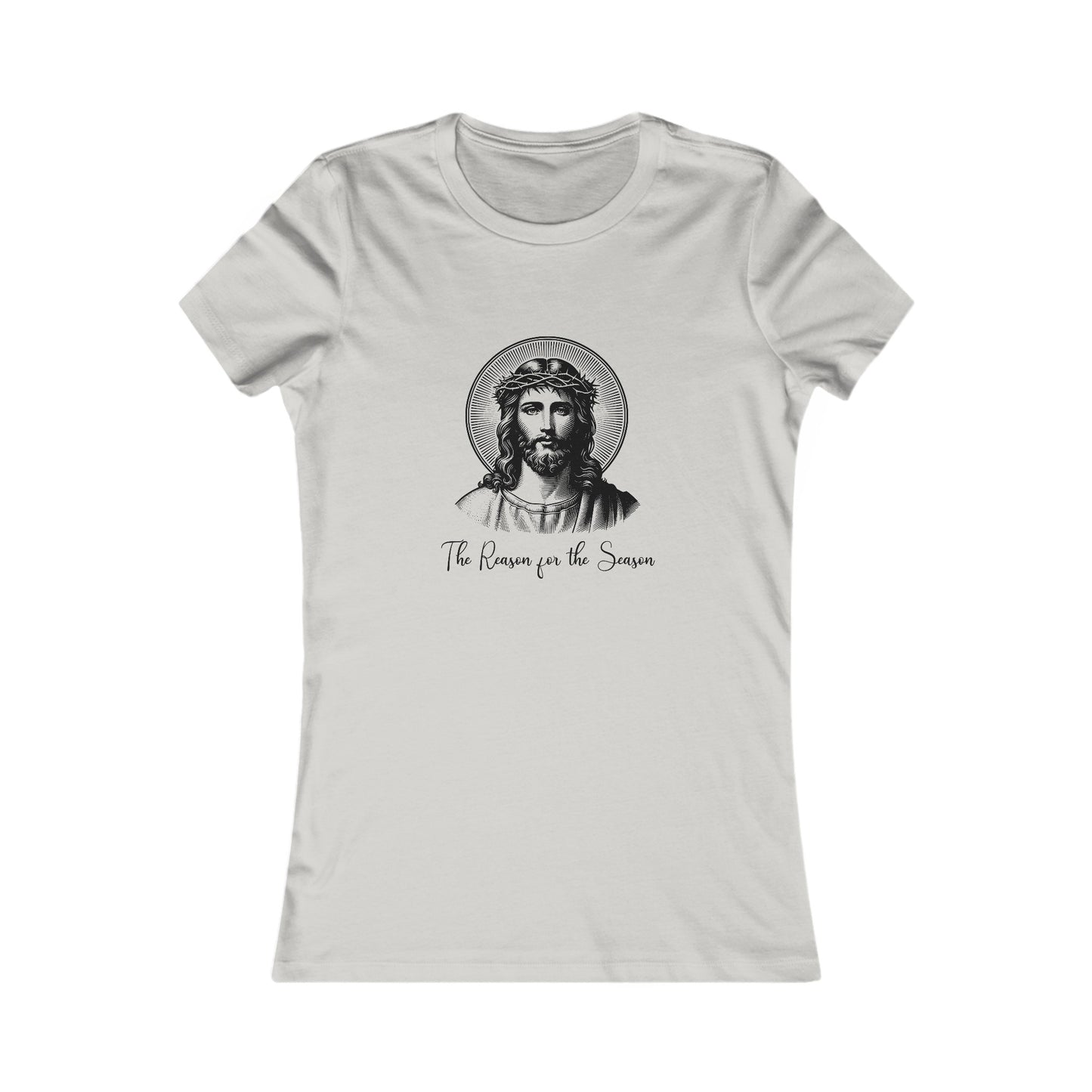 Reason for the Season Women's Fitted Tshirt (Black Logo) - Sweet Baby Jeez Teez