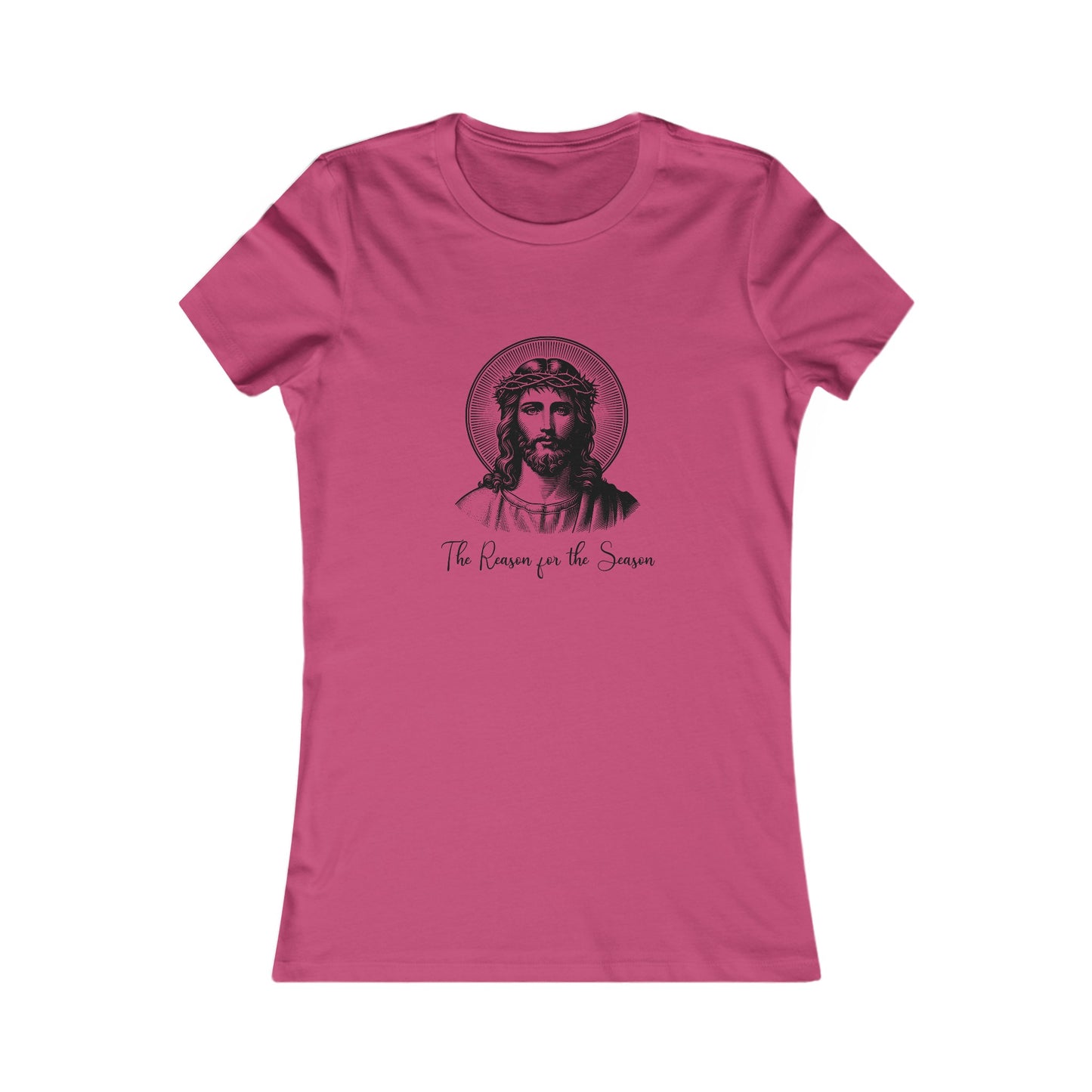 Reason for the Season Women's Fitted Tshirt (Black Logo) - Sweet Baby Jeez Teez