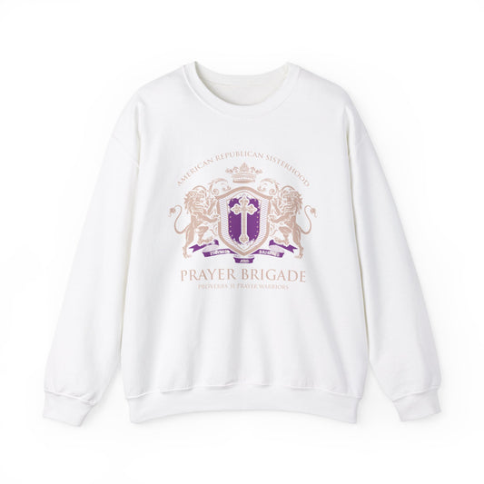 ARS Prayer Brigade Unisex Sweatshirt (Peach/Magenta Logo)