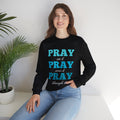 Pray On It Women's Relaxed Sweatshirt (Teals Logo) - Sweet Baby Jeez Teez