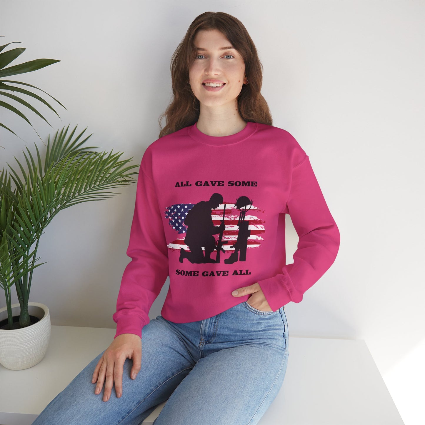 Some Gave All Women's Relaxed Sweatshirt (MM Black Logo) - Sweet Baby Jeez Teez