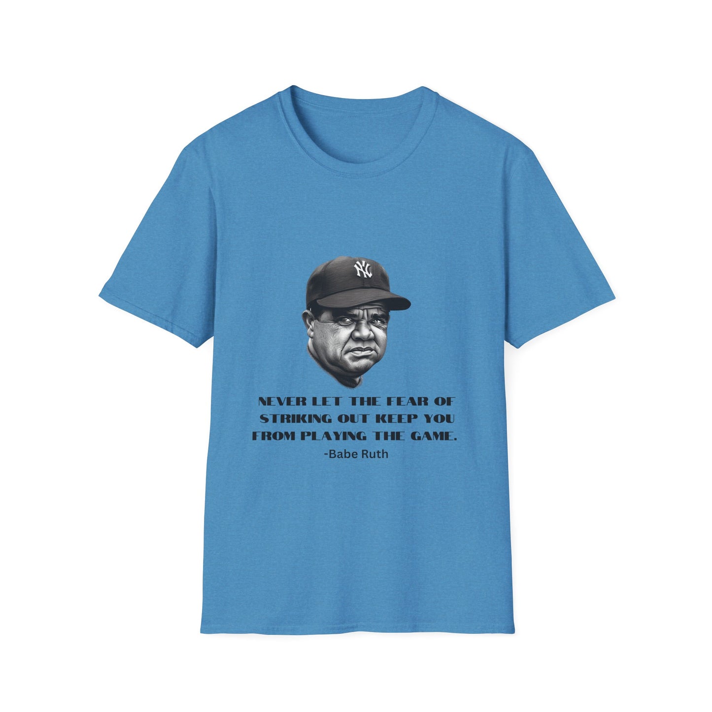 Strike Out Babe Ruth Men's Tshirt (IW Grayscale Logo)