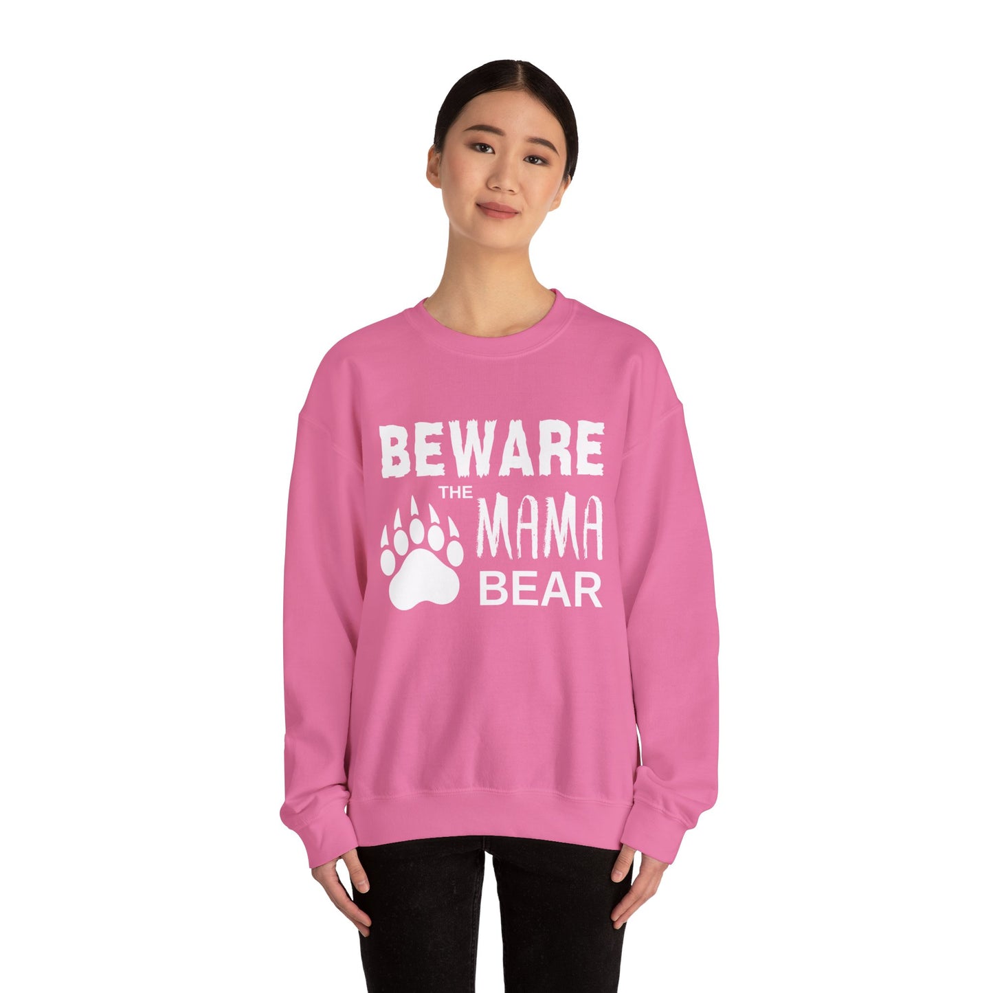 Mama Bear Women's Relaxed Sweatshirt (White Logo)