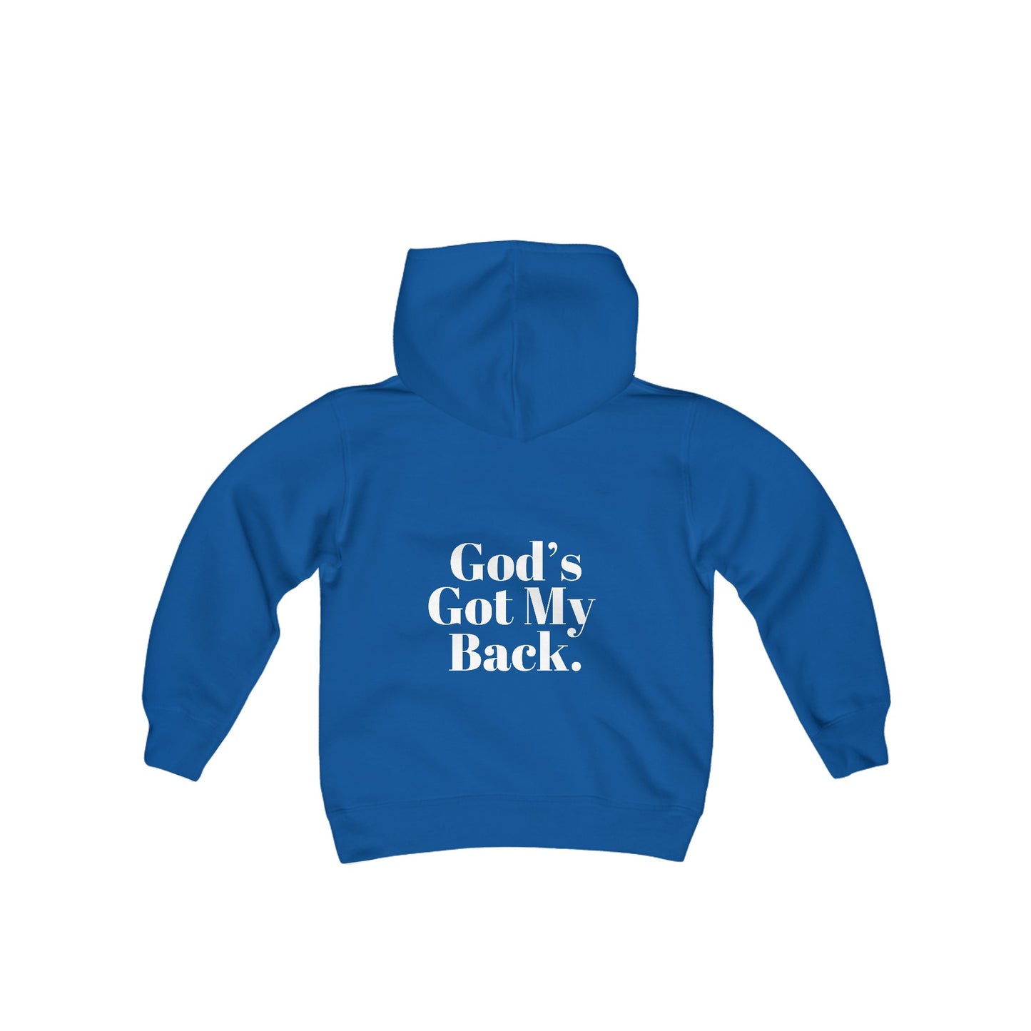 God's Got My Back Girls Hoodie (White logo)