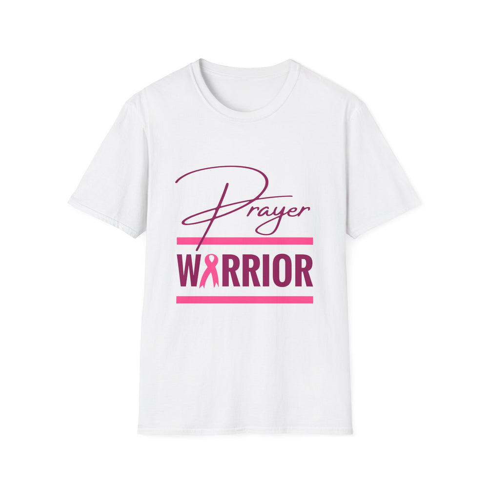 Prayer Warrior Breast Cancer Women's Relaxed/Plus Tshirt (Pink Logo)