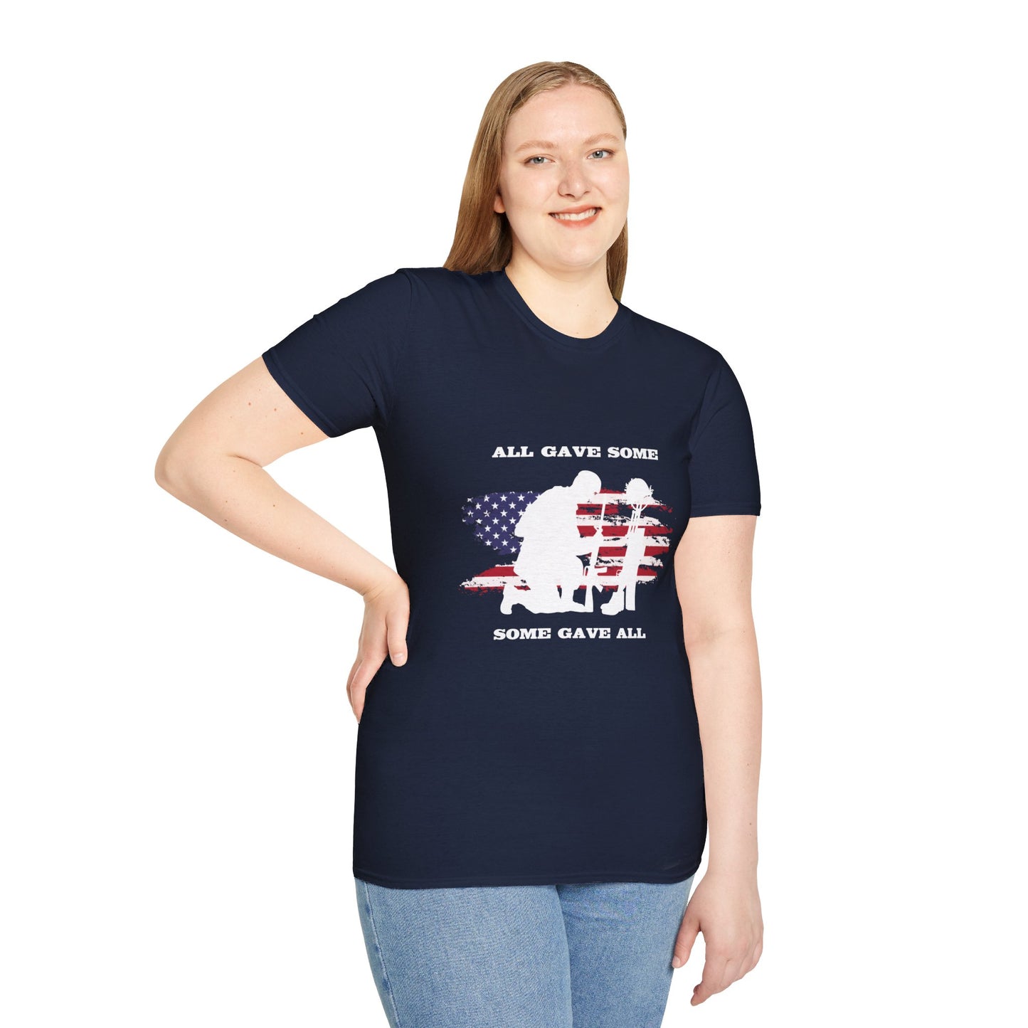 Some Gave All Women's Relaxed/Unisex Tshirt (MM White Logo) - Sweet Baby Jeez Teez