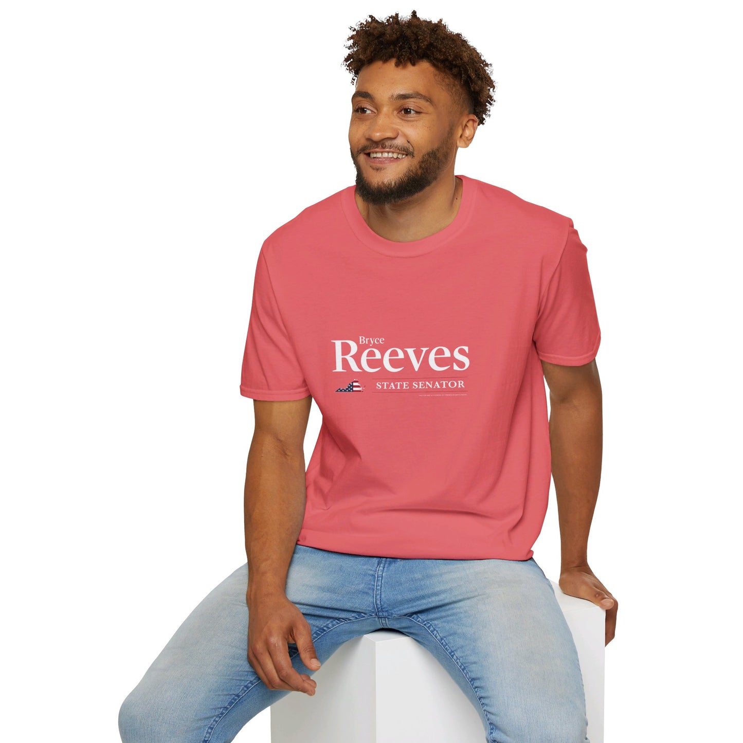 Senator Bryce Reeves Unisex Soft Tshirt (White Logo) - Sweet Baby Jeez Teez