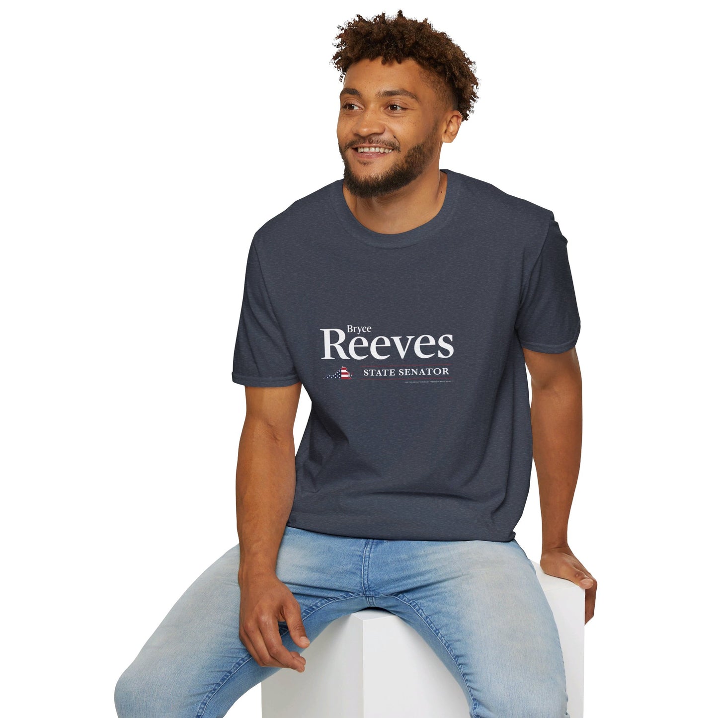 Senator Bryce Reeves Unisex Soft Tshirt (White Logo) - Sweet Baby Jeez Teez