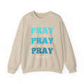 Pray On It Women's Relaxed Sweatshirt (Teals Logo) - Sweet Baby Jeez Teez