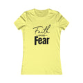 Faith Over Fear Women's Fitted Tshirt (Black Logo)