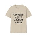 Trump/Vance Men's Tshirt (Black Logo) - Sweet Baby Jeez Teez