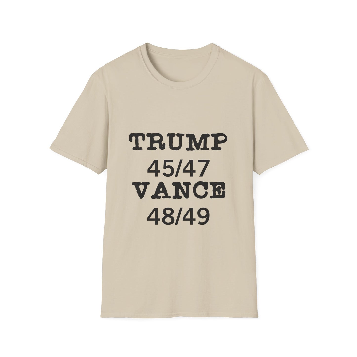 Trump/Vance Men's Tshirt (Black Logo) - Sweet Baby Jeez Teez