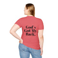 God's Got My Back Women's Relaxed/Plus Tshirt (Black Back Logo) - Sweet Baby Jeez Teez