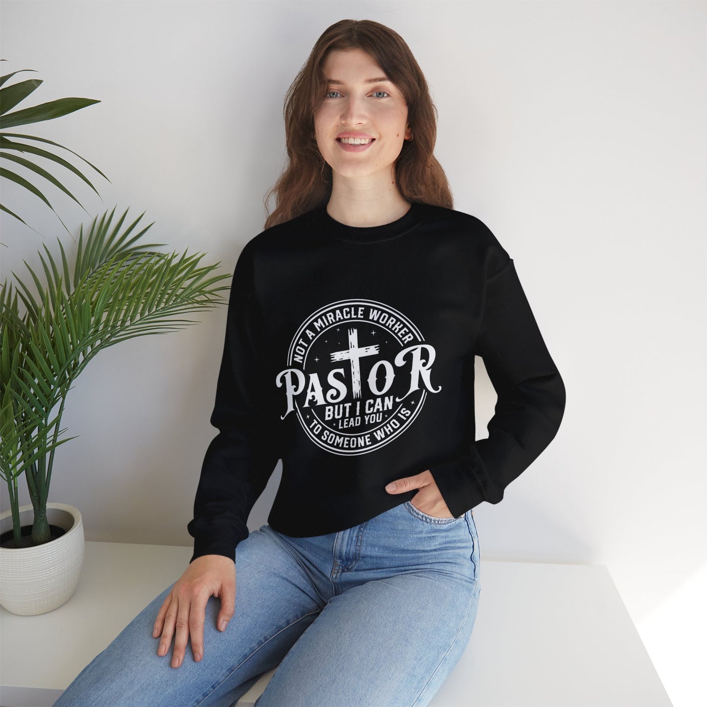 Pastor Women's Relaxed Sweatshirt (White Logo)