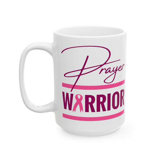 Breast Cancer Prayer Warrior Ceramic Mug, (11oz, 15oz)