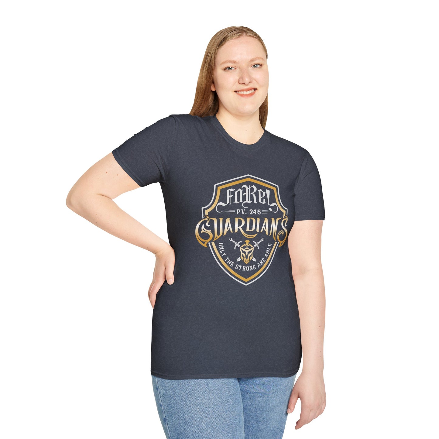 FoRe! Guardians Unisex Tshirt (White and Gold Logo)