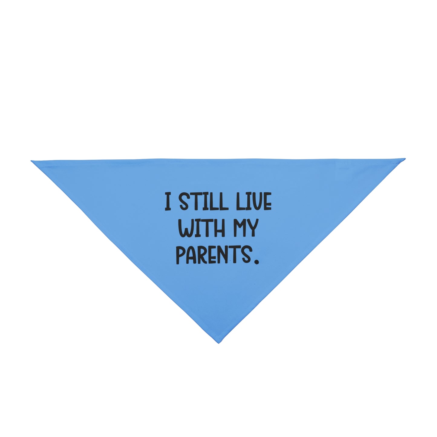 Live with Parents Pet Bandana, Blue (Black Logo) - Sweet Baby Jeez Teez