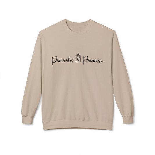 Proverbs 31 Princess Women's Relaxed Sweatshirt (Black Logo)